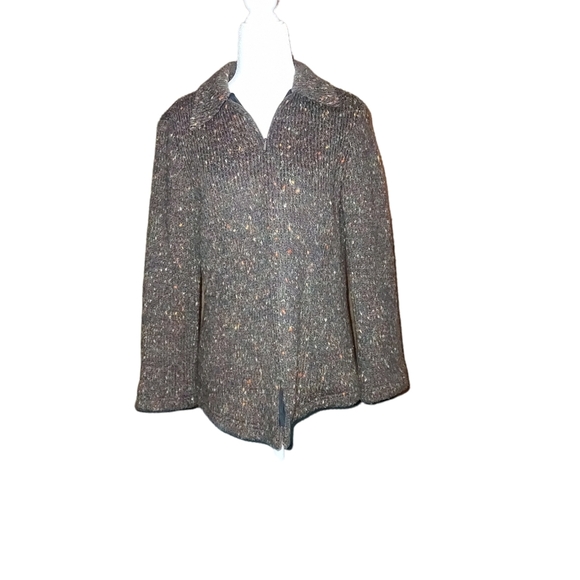 Rentfrew Jacket Coat S USA Brown Speckled Woman Collared Full Zip vintag… - Picture 1 of 3